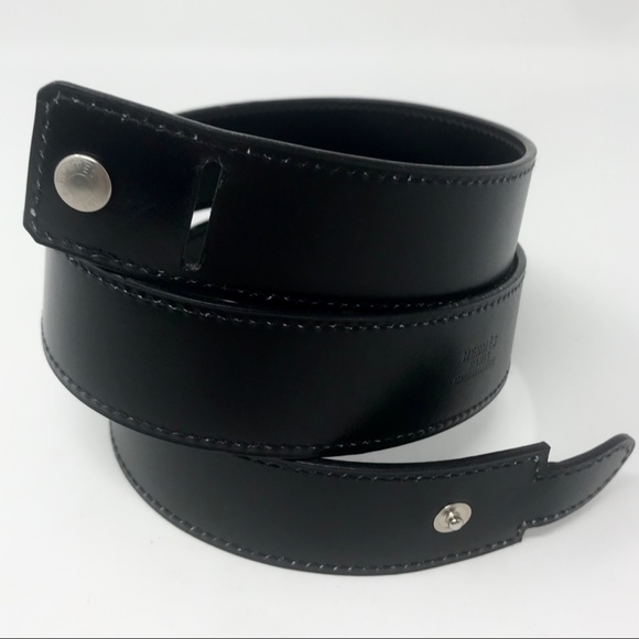 Hermès Boxed Black Leather Clou de Selle Belt